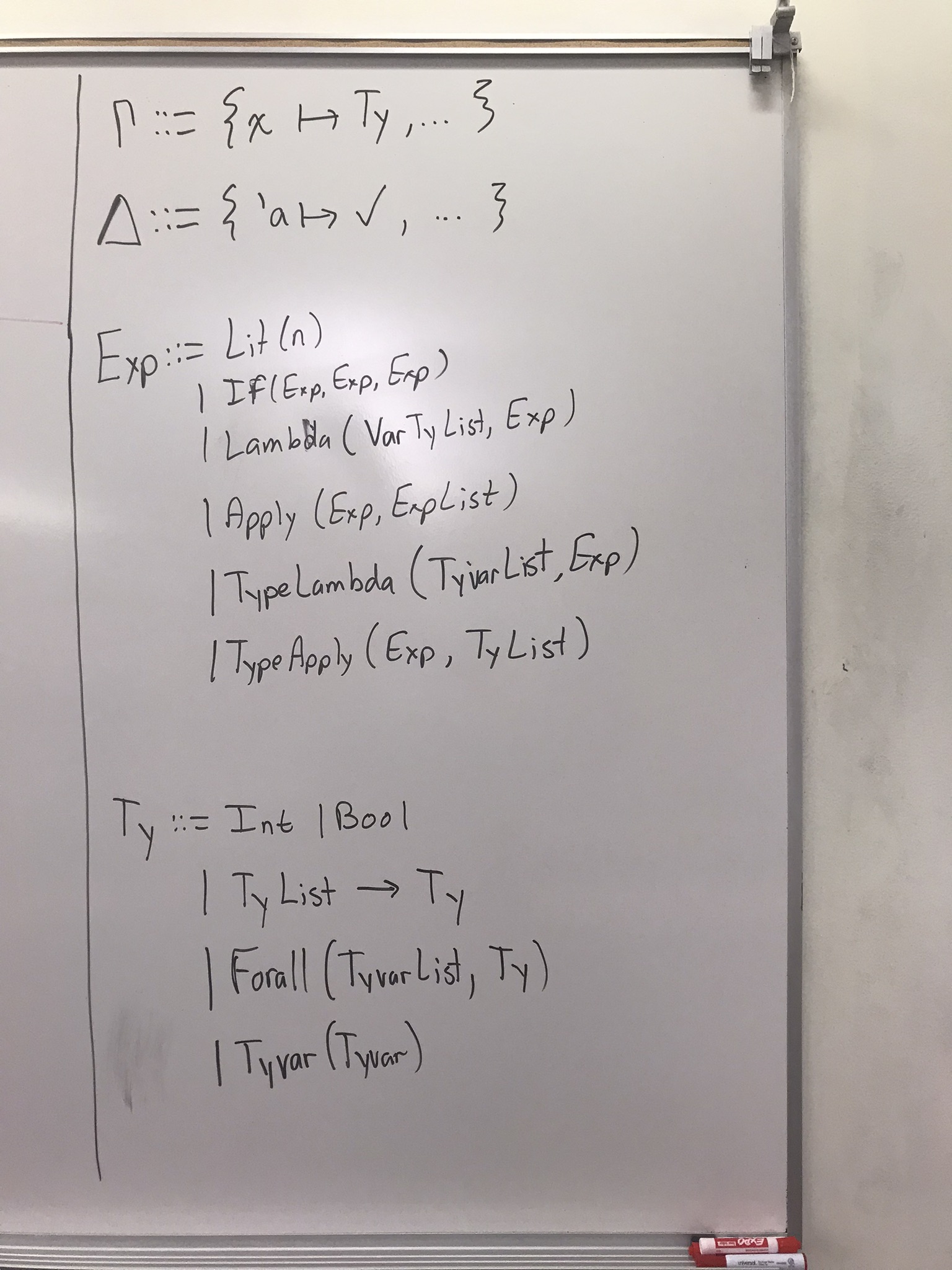 typed uscheme type rules 1